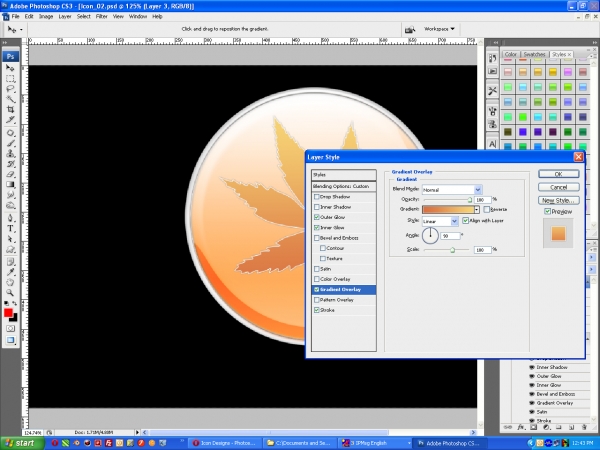 Creation of leaf icon: Step 21